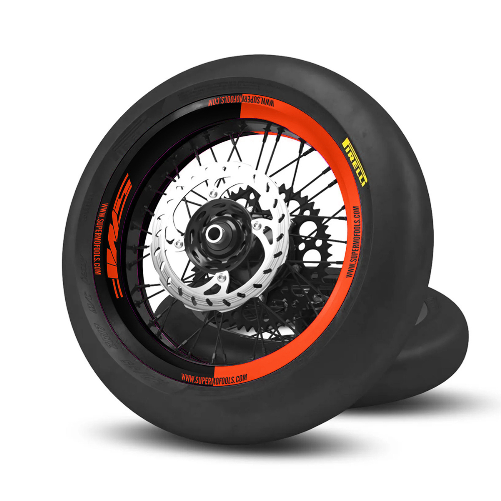 Fluo Wheel Decals Orange - 50/50
