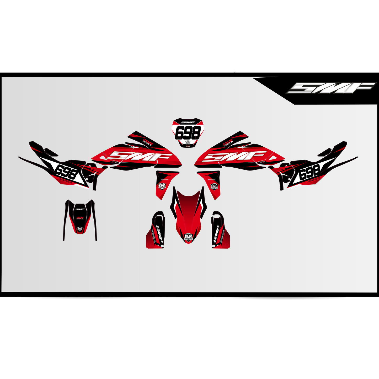 Ducati 698 Hypermotard - Matt Holographic Graphics kit #5